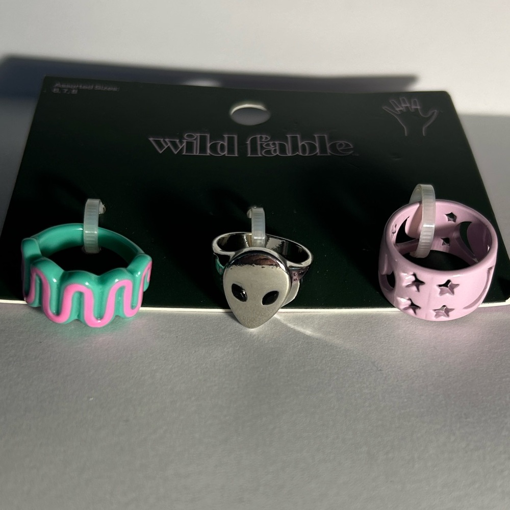 Wild Fable Colorful Ring Trio Assorted Sizes